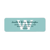 Modern Simple Aqua Monogram Wedding V09 (Vorne)