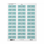 Modern Simple Aqua Monogram Wedding V09 (Vorne)
