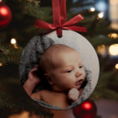 Modern Simple Baby First Christmas Tree Foto Keramik Ornament