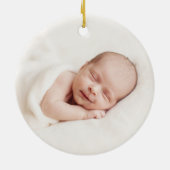 Modern Simple Baby First Christmas Tree Foto Keramik Ornament (Hinten)