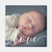 Modern Simple Baby Foto Script Magnet (Vorne)