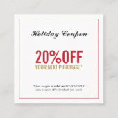 Modern Simple Beauty Salon Coupon (Vorderseite)
