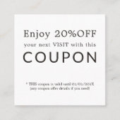 Modern Simple Beauty Salon Discount Coupon (Vorderseite)