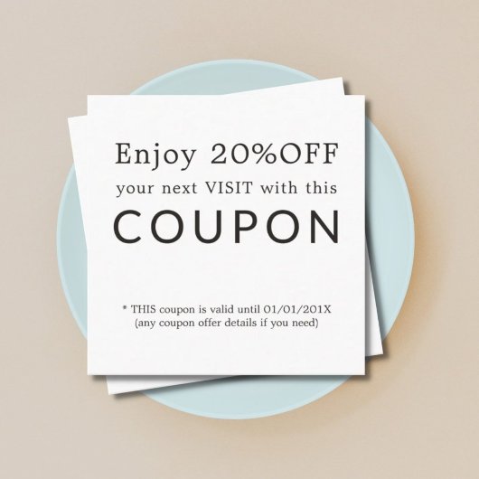 Modern Simple Beauty Salon Discount Coupon