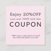 Modern Simple Beauty Salon Rose Discount Coupon (Vorderseite)