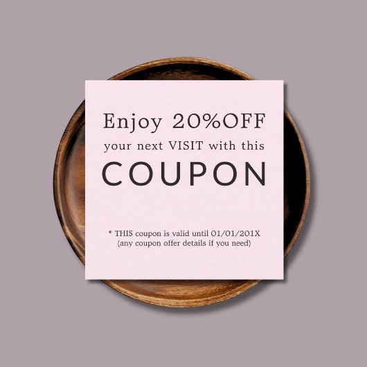 Modern Simple Beauty Salon Rose Discount Coupon