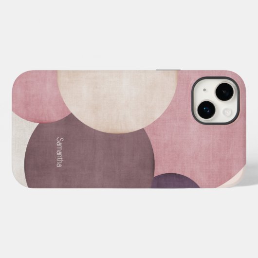 Modern Simple Beige&Brown Circle Phone / iPad Gehä Case-Mate iPhone Hülle (Rückseite (Horizontal))