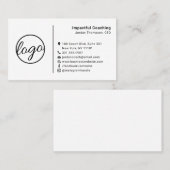 Modern Simple Beruflich Logo Social Media Icons Visitenkarte (Vorne/Hinten)