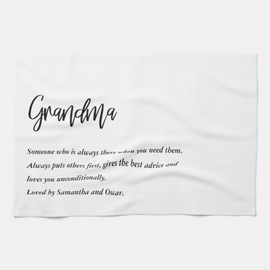 Modern Simple Best Oma jemals Best Beauty Gift Geschirrtuch (Horizontal)