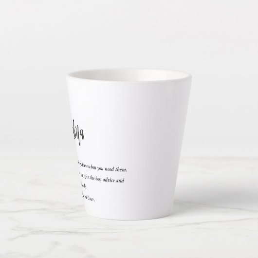 Modern Simple Best Oma jemals Best Beauty Gift Milchtasse (Vorderseite)