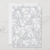 Modern Simple Birthday Watercolor Baseball Niedlic Einladung (Rückseite)