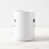 Modern Simple Black and White Script Decorator Kaffeetasse (Mittel)