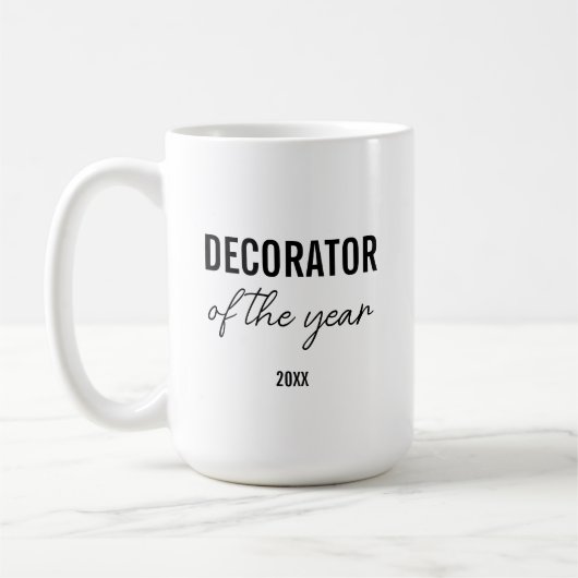 Modern Simple Black and White Script Decorator Kaffeetasse (Links)