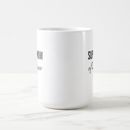 Modern Simple Black and White Script Supermom Kaffeetasse (Mittel)