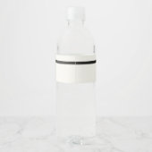 Modern Simple Black Bow Personalized water bottle  Wasserflaschenetikett (Rückseite)