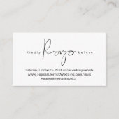 Modern Simple Black Calligraphy, Online-UAWG Begleitkarte (Vorderseite)