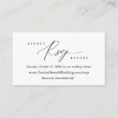 Modern Simple Black Calligraphy, Online-UAWG Begleitkarte (Vorderseite)