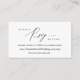 Modern Simple Black Calligraphy, Online-UAWG Begleitkarte