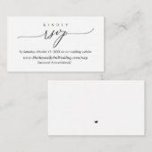 Modern Simple Black Calligraphy, Online-UAWG Begleitkarte (Vorne/Hinten)