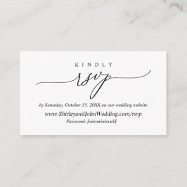 Modern Simple Black Calligraphy, Online-UAWG Begleitkarte