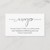 Modern Simple Black Calligraphy, Online-UAWG Begleitkarte (Vorderseite)