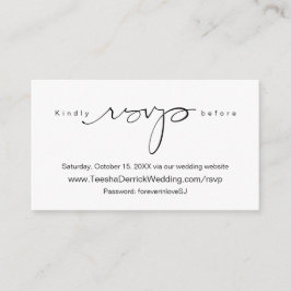 Modern Simple Black Calligraphy, Online-UAWG Begleitkarte