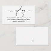 Modern Simple Black Calligraphy, Online-UAWG Begleitkarte (Vorne/Hinten)