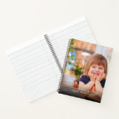 Modern Simple Black Foto Script Monogram Notizblock (Innenseite)