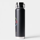 Modern Simple Black Gold Company Business Logo Trinkflasche (Rückseite)