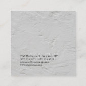 Modern Simple Black Grey Trendy Minimalist Plain  Quadratische Visitenkarte (Rückseite)