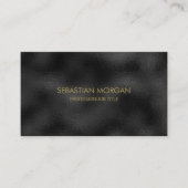 Modern Simple Black Minimalistisch Textured Monogr Visitenkarte (Vorderseite)