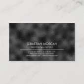 Modern Simple Black Minimalistisch Textured Monogr Visitenkarte (Rückseite)