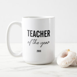Modern Simple Black Script Personalized Teacher Kaffeetasse