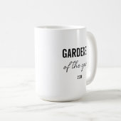 Modern Simple Black Typography Custom Gardener Kaffeetasse (VorderseiteRechts)