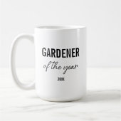 Modern Simple Black Typography Custom Gardener Kaffeetasse (Links)