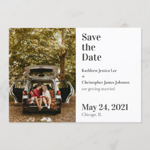 Modern Simple Black Typography Foto Einladung