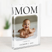 Modern Simple Black Typography I Love You Mom Fotoblock