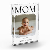 Modern Simple Black Typography I Love You Mom Fotoblock (Links)