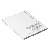 Modern Simple Black White Trendy Minimalist Plain Notizblock (angewinkelt)