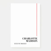 Modern Simple Black White Trendy Minimalist Plain Post-it Klebezettel (Vorderseite)