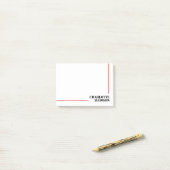 Modern Simple Black White Trendy Minimalist Plain Post-it Klebezettel (Auf Schreibtisch)