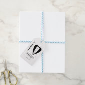 Modern Simple Black White Tuxedo 50th Birthday Geschenkanhänger (Mit Garn)