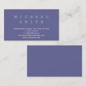 Modern Simple Blue Consultant Business Card Visitenkarte (Vorne/Hinten)