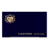 Modern Simple blue navy Minimalist Professional  Magnetische Visitenkarte (Vorderseite)