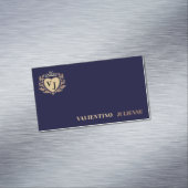 Modern Simple blue navy Minimalist Professional  Magnetische Visitenkarte (Beispiel)