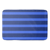 Modern Simple Blue Navy Two Tone Strip Name Badematte (Vorderseite)