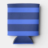 Modern Simple Blue Navy Two Tone Strip Name Dosenkühler (Vorderseite)