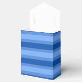 Modern Simple Blue Navy Two Tone Strip Name Geschenkschachtel (Geöffnet)