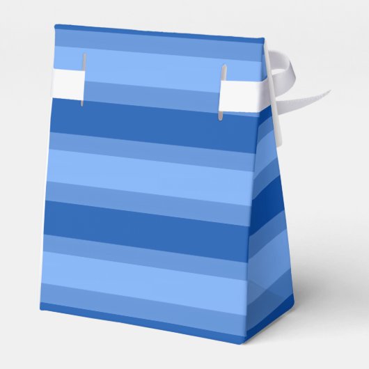 Modern Simple Blue Navy Two Tone Strip Name Geschenkschachtel (Rückseite)
