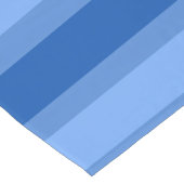Modern Simple Blue Navy Two Tone Strip Name Großer Tischläufer (Ecke)